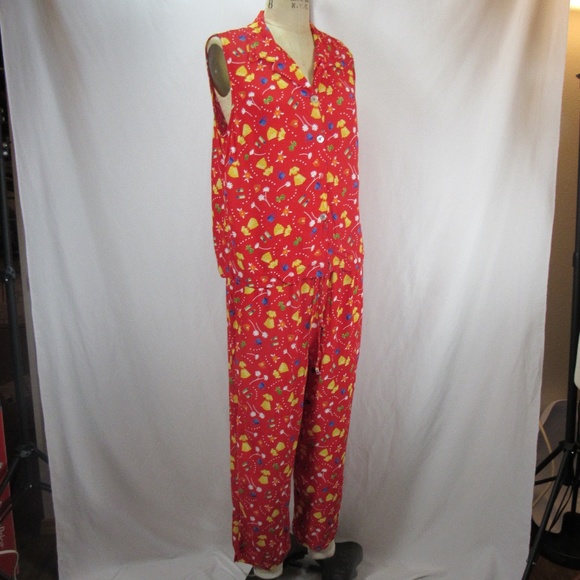 Carol Anderson Pants - Carol Anderson VTG Red Top Pants Casual Set L Red